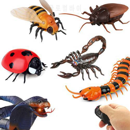 Robotic Insect Prank Toys Trick Electronic Pet RC Simulation Scorpion Beetle Remote Control Smart Animal Model Children Gift
