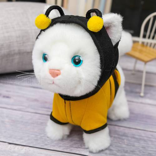 Robot Cat Sing Songs Interactive Cat Electronic Plush Kitty Pet Walk Miaow Magnet Controled Kitten USB Charge Music Animal Toys