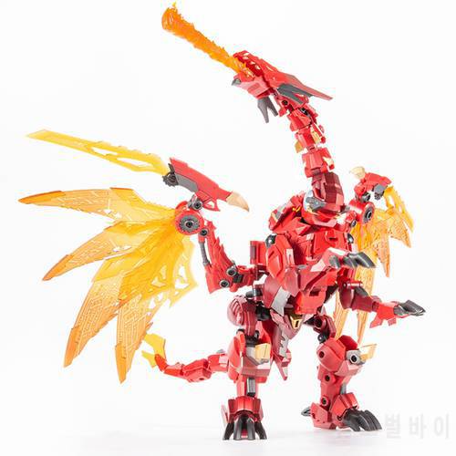 Jinbao Transformation Toy Flame Dragon 8871 KO Red Dragon Deformation Figure Boy Model PE DX09 DF07 DF-07 In stock