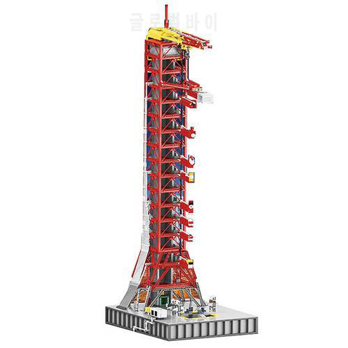 Toys Launch Umbilical Tower Apollo Compatible with 21039 Saturn V High-Tech Series Building Blocks Bricks DIY Birthday Gift