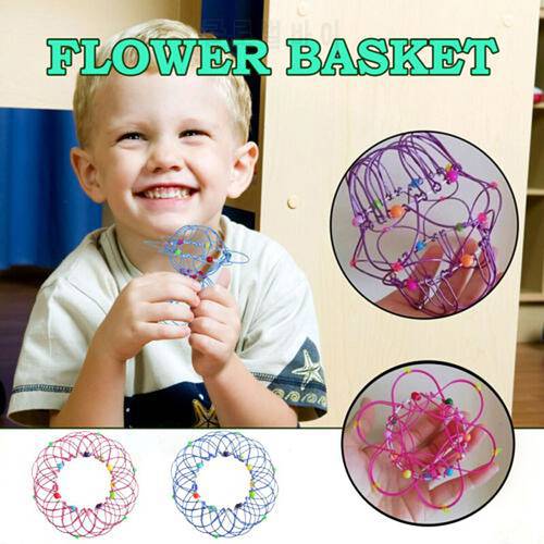 Adult Children Anti-stress Toy Mandala Decompression Toy Variety Flower Basket Thirty-six Softened Steel Ring Fidget Toy Gift