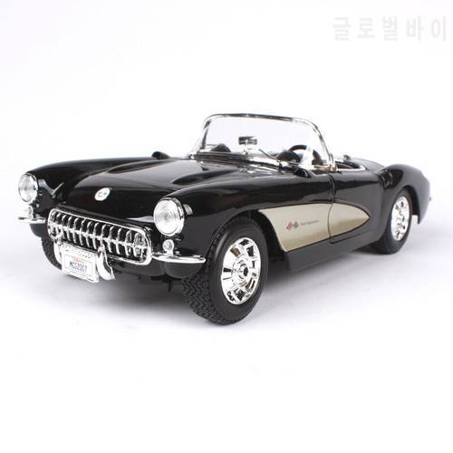 Simulation 1:18 1957 Chevrolet Corvette Metal Alloy Model Car,Collection&Gift Hood Classic Car Model Decoration,Free Shipping