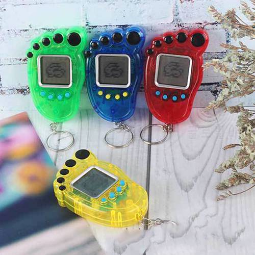 1PC Foot Shaped Transparent Tamagotchi Electronic Pets 90S Nostalgic 49 In One Virtual Cyber Toy Virtual Toys Electronic E-Pet