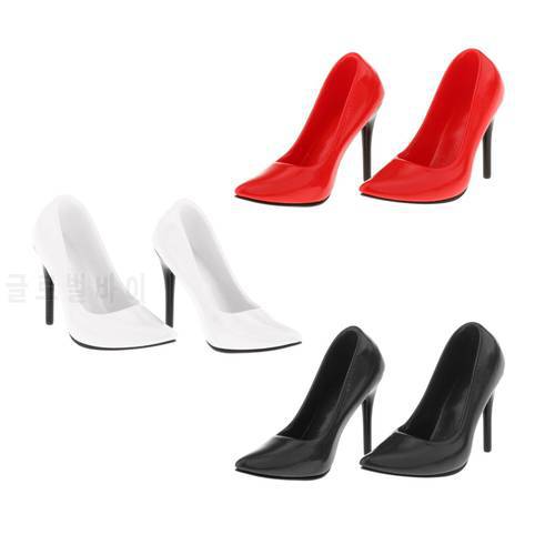 1/6 Scale Fashion High Heels Shoes for 12&39&39 OD Kumik Action Figures Black