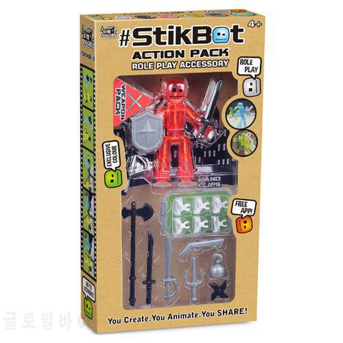 stikbot puppet sucker joint puppet freeze Action Figure Filming Animation Toys role play accessory weapon 2104