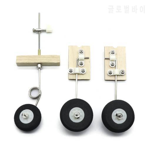 OOTDTY Metal Landing Gear Kit with Wheels Accessory for SU27 Aircraft KT Board Model Fixed-wing Drone DIY RC Repair Spare Part