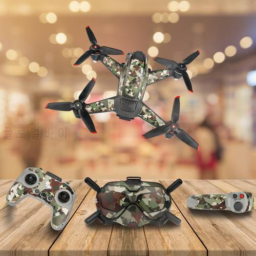 For DJI FPV Drone Waterproof Skin Protective PVC Stickers Drone Body goggles V2 Control Protector Sticker Protector Accessories
