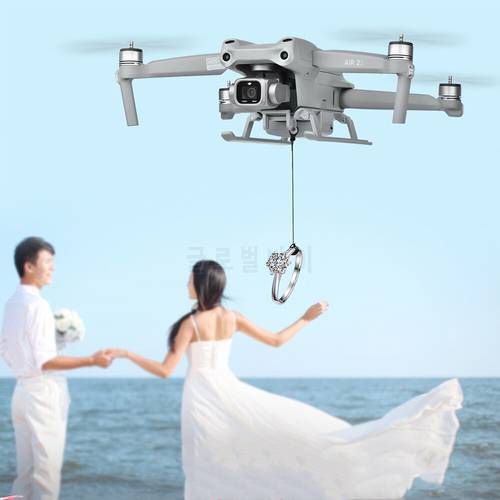 For DJI Mavic Air 2/2S Drone AirSystem Landing Gear Fishing Bait Wedding Proposal Delivery Dispenser Thrower Rescue Device