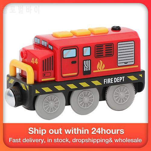 2021 Best Selling Railway Locomotive Magnetically Connected Electric Small Train Magnetic Rail Toy Compatible With Wooden Track