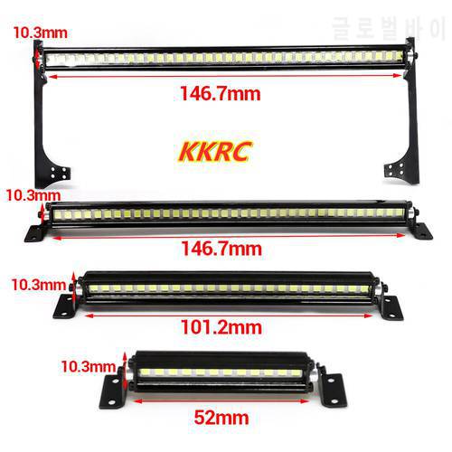 RC Car Roof LED Light Bar for 1/10 RC Crawler Axial SCX10 90046 90060 SCX24 Jeep Wrangler JK Rubicon Body