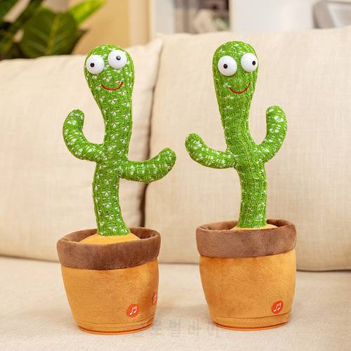 Dancing Cactus Plush Toy Electronic Dancing Music Cactu Funny Children Early Childhood Education Toy Home Decoration Accessories