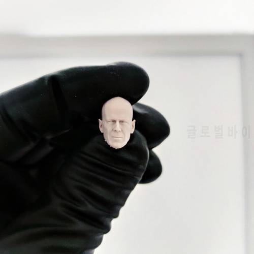 Hot 1/18 Scale Bruce Willis Head Sculpt Unpainted Fit 3.75