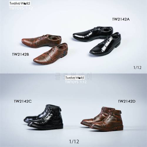 TWTOYS TW2142 1/12 Male Leather Shoes Boots Model Clothes Accessories Low Tube Shoes/Takato Shoes for 12&39&39 Body