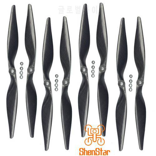 1pack of 4 Pairs 13x6.5 3K Carbon Fiber Propellers CW CCW 1365 CF Props 13inch for DIY RC Quadcopter Hexacopter