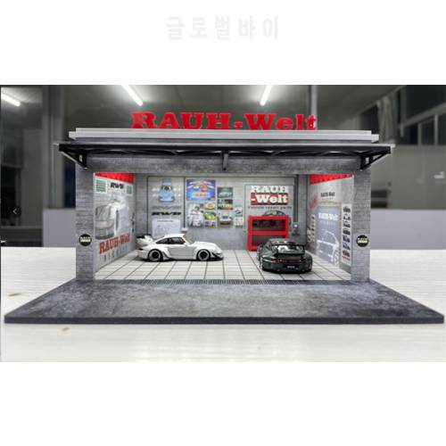 1:64 RWB Station Garage Led Light Diorama with/without acrylic case