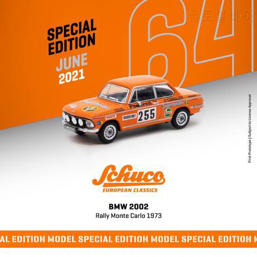 Tarmac Works x Schuco 1:64 2002 Rally Monte Carlo 1973 Diecast Model Car