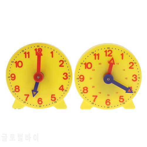 New Montessori Student Learning Clock Time Teacher Gear Clock 4 Inch 12/24 Hour