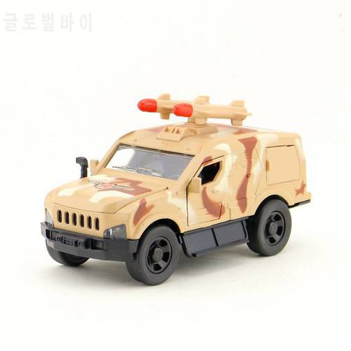 1:32 alloy pull back armored off-road vehicle model,military-style armed car toy,simulation sound and light,free shipping