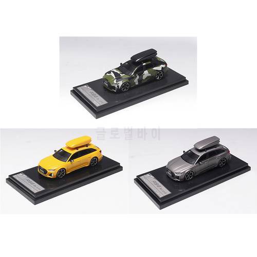 Stance Hunters SH 1:64 RS6 Avant (C8) yellow /Matte gray / Camouflage Green Model Car