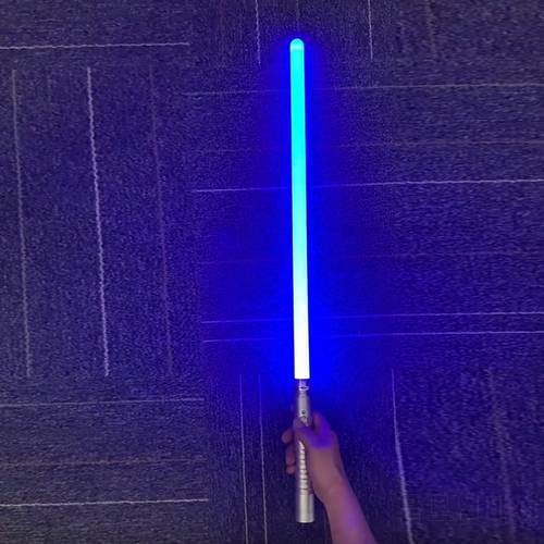 75cm Lightsaber RGB 7 Colors Change Metal Handle Laser Sword Heavy Dueling Sound Light Collision discoloration Cosplay Props