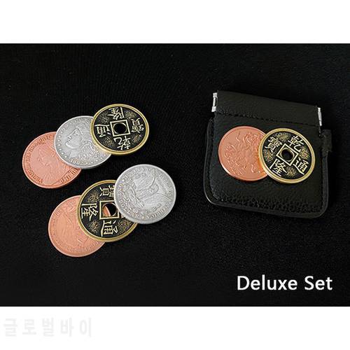 Ultimate CSB by Oliver Magic - Deluxe Set Copper Silver Brass Transposition Close Up Coin Magic Tricks props Mentalism Gimmicks