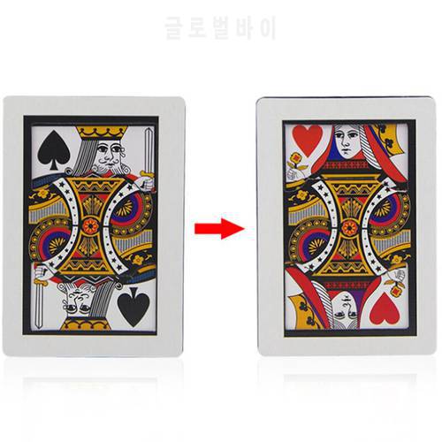 3pcs/lot Automatic Three Card Monte (Poker Size,8.8x6.4cm) Card Magic Tricks K to Q Card Magia Close Up Gimmick Accessories Fun