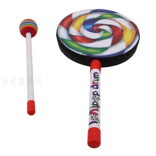 Carl Percussion Instrument 4/ 6 Inch Lollipop Drums Music Teaching Aid Musical Toys