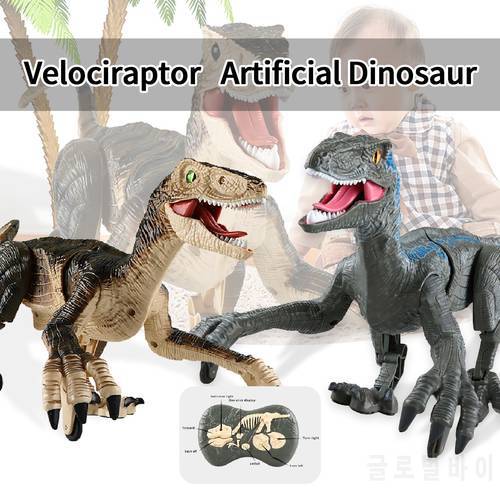 Remote Control Dinosaur Toys,big Walking Dinosaur Robot W/ Led Light & Roaring Realistic Wild Life Animal Model Action Education