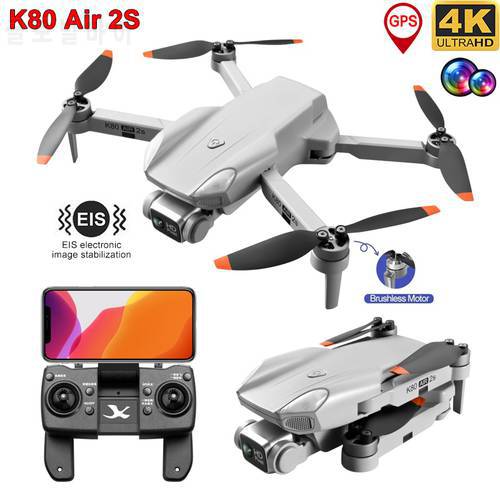 2021 NEW K80Air 2S GPS Drone 4K Profesional EIS HD Dual Camera Brushless Motor 28mins RC Foldable Quadcopter Boy Best Gifts Toys