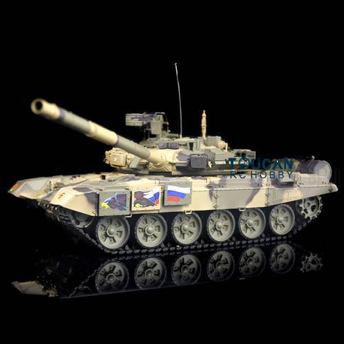 1/16 Scale 2.4Ghz HENG LONG 7.0 Plastic Ver Russia T90 RTR RC Tank 3938 Model Toys Radio Cars Machine Gun BB Shoot TH17842