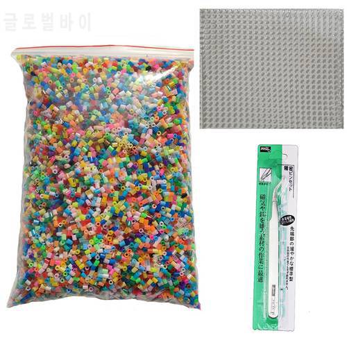 2.6mm Mini Hama Beads Fuse beads Set 1,0000pcs with Accessory Pegboard Puzzles Toy perler Toys for Children creative toys
