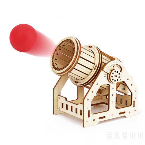 Cannon Model Siege Artillery Mechanical 3D Wooden Puzzle Toy Kit Creative Brain Teaser Birthday Gift For Children