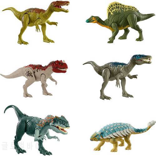 Original Mattel Jurassic World Sound Roar Attack Assortment Ankylosaurus Bumpy Camp Cretaceous Dinosaur Ith Movable Joints Toys