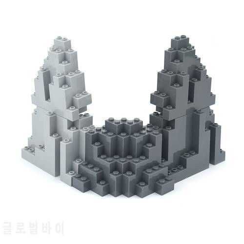 Rockery Mound Rock Building Blocks MOC Parts Toys For Castle Garden Compatible Major Brand 6082/6083/23996 2pcs/lot