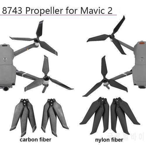 8743 Propeller Carbon Fiber Three-Blade Propellers for DJI Mavic 2 Pro Zoom Drone Replacement Quick Release 3-Blades Props