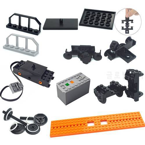 Train Accessories Technical Parts Fence Multi Power Functions Tool Trein Motor 91994 74784 PF Model Sets Building Blocks