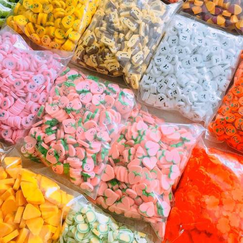 Boxi Slime Kit Additives Polymer Clay Fruit Supplies Antistress DIY Kit Cute Sprinkles Slice Topping For Fluffy Cloud Slime Toy