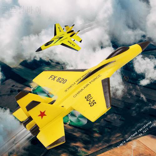 2.4G FX820 Remote Control Fighter Plane Aeroplane Fixed Wing Aircraft EPP Foam Flexible Resistant To Fall Kid&39s Outdoor Xmas Toy
