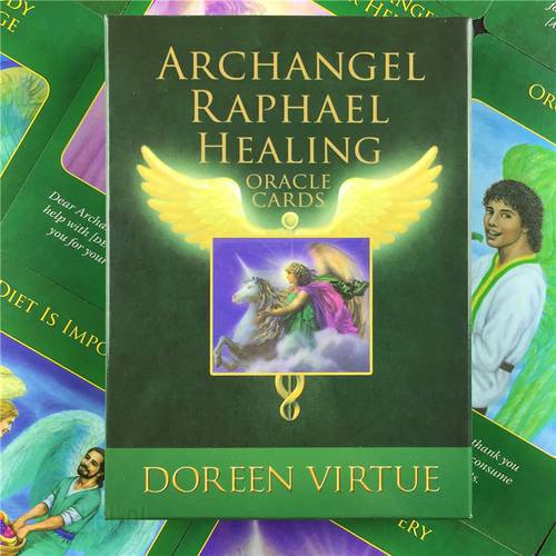 Archangel Raphael Healing Tarot Cards All English Deck Board Game Friend Party Playing Poker Divination Cards New Arrival