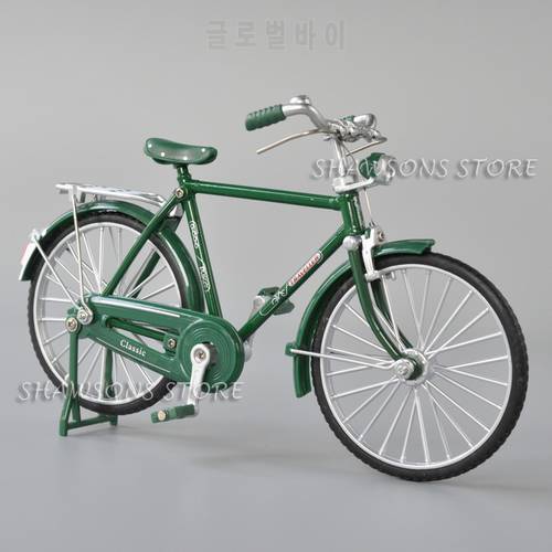 1:10 Scale Diecast Metal Model Retro Bicycle Toys Vintage Urban City Bike Men&39s Miniature Replica Collectible
