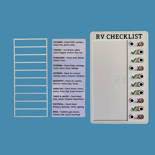 1pc Portable Rv Checklist Note Board Removable Chores Reusable Creative Note Pad For Home Camping Traveling Elder Care Checklist