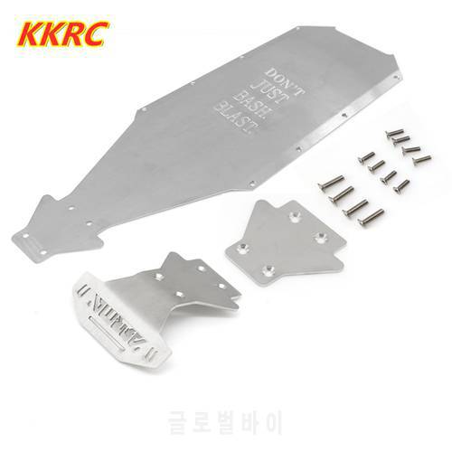 Metal Protection Stainless Steel Chassis Armor Skid Plate For Arrma Kraton EXB 1/8 RC Car Upgrade