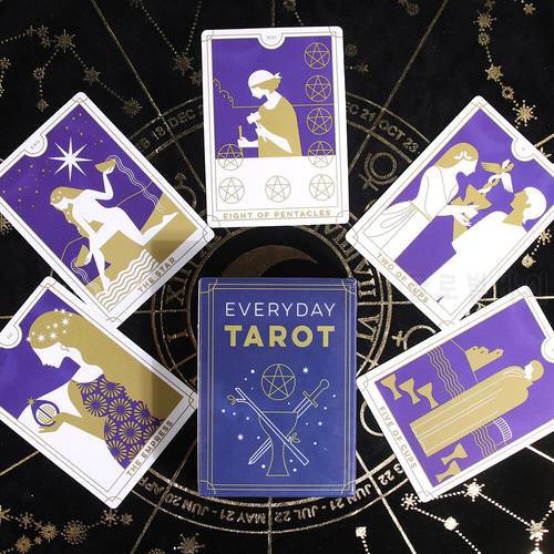 Everyday Tarot Mini Tarot Deck Follows Popular Card Game Oracle 78 Card Full Color Using The Ancient Wisdom Of Tarot