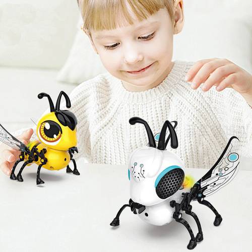 2021New RCtown robot insects cute DIY singing and crawling parent-child interactive toys