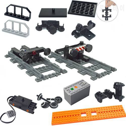 Train Accessories Technical parts Fence Motor multi power functions tool train motor 91994 74784 PF model sets building blocks