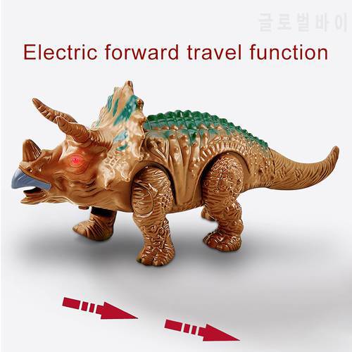 Electronic Dinosaur Toy Light Up Electronic Walking Robot Roaring Interactive Toy Simulation Dinosaur Model Action Figure Gift