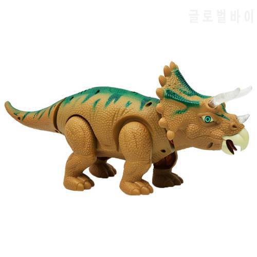 Electric Dinosaur Toy Egg Laying Triceratop Walking & Swing Figure With Lights & Sounds, Real Movement, Lay Eggs Gift