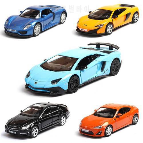 1/36 Scale Diecast Car Model Toy McLaren 650s CLS Evantado 918 Collectible Model Car With Pull Back Action And Openable Doors