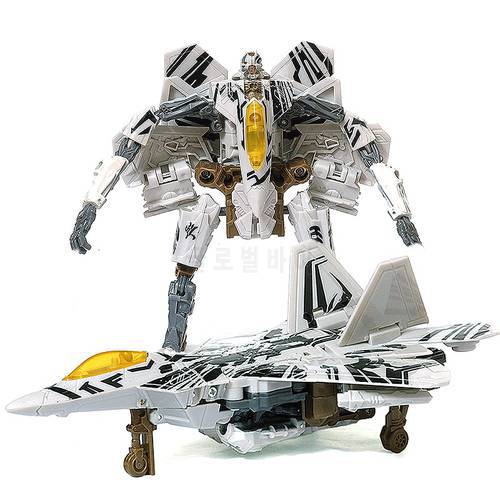 HZX H606 G1 Transformation Action Figure Toy Starscream Model 18cm ABS Movable Joints Statue Deformation Car Robot NO BOX