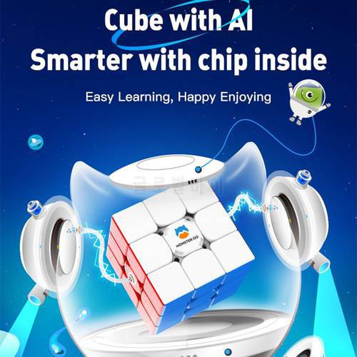 GAN Cube 3x3 Monster Go GAN MG 3x3x3 AI Smart Cube GAN Cubo Professional Magic Cube 3x3x3 Speed Cube APP Smart Cube Gift Toys